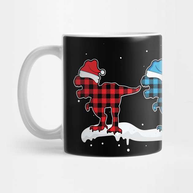 Christmas Santa Dinosaur T-Rex Lovers Buffalo by YouareweirdIlikeyou